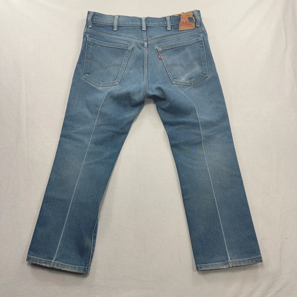 Levi's Jeans 517 Bootcut Permanent Crease Medium Wash Blue Mens 34x26